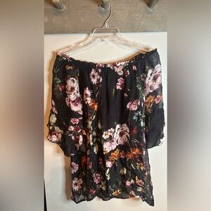 Silk blend   off shoulder blouse